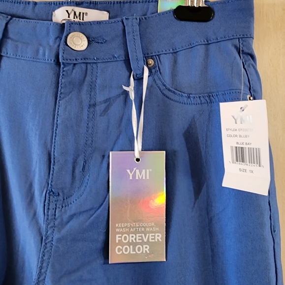 NWT YMI Hyperstretched High Waist Cropped Pants Jewel Tone Sporty Size 1X - Picture 6 of 8